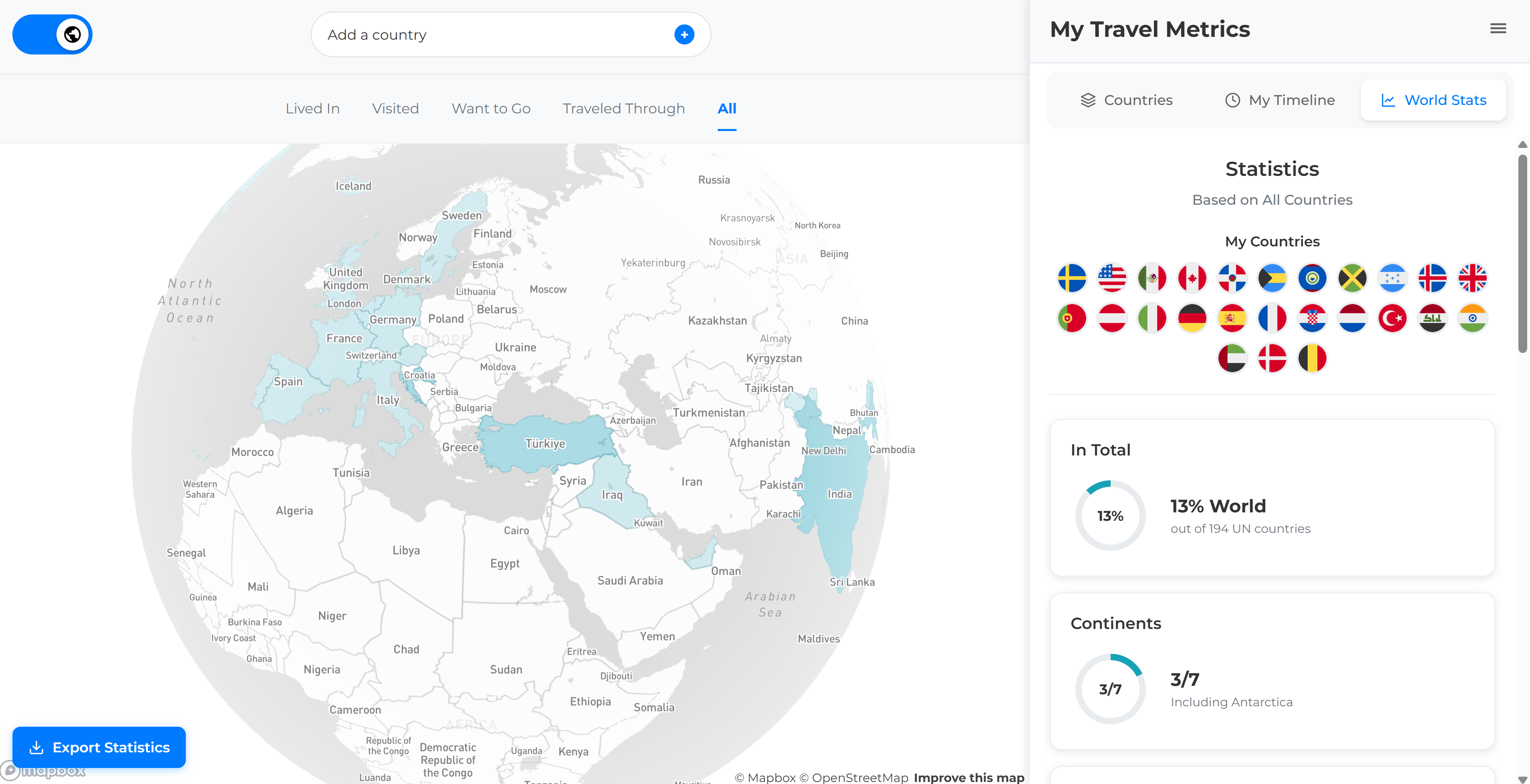 Travel Tracker App Demo